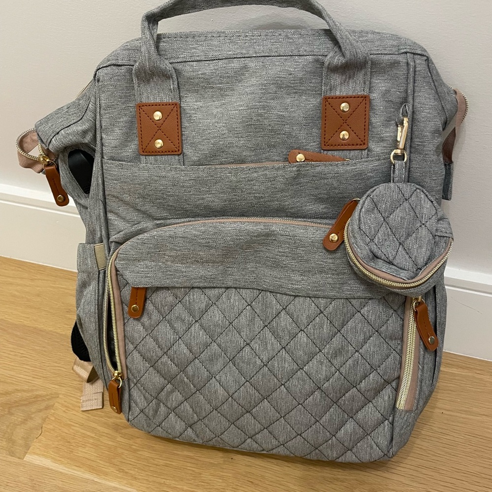 Diaper Bag Backpack with portable changing bassinet